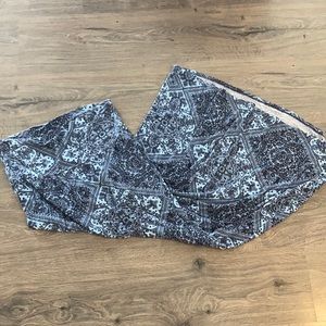 Green Envelope Light Blue and Navy Printed Maxi